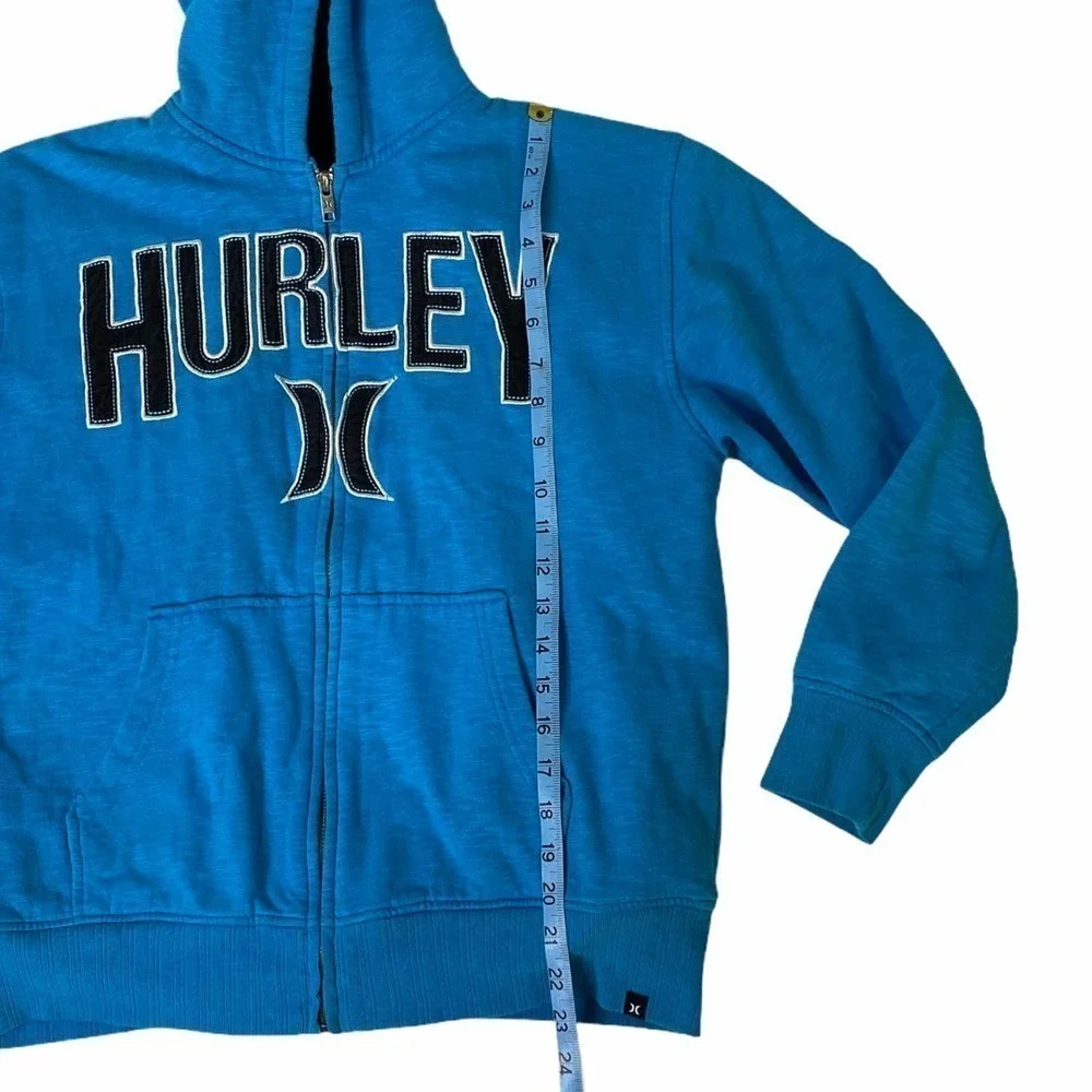 HURLEY Blue Plush Lined Full Zip Sweatshirt